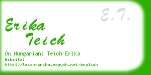 erika teich business card